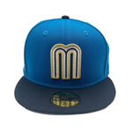 New Era Mens Mexico WBC World Baseball Classic 59Fifty Fitted Hat 70774841 Cardinal Blue/Navy, Grey Undervisor