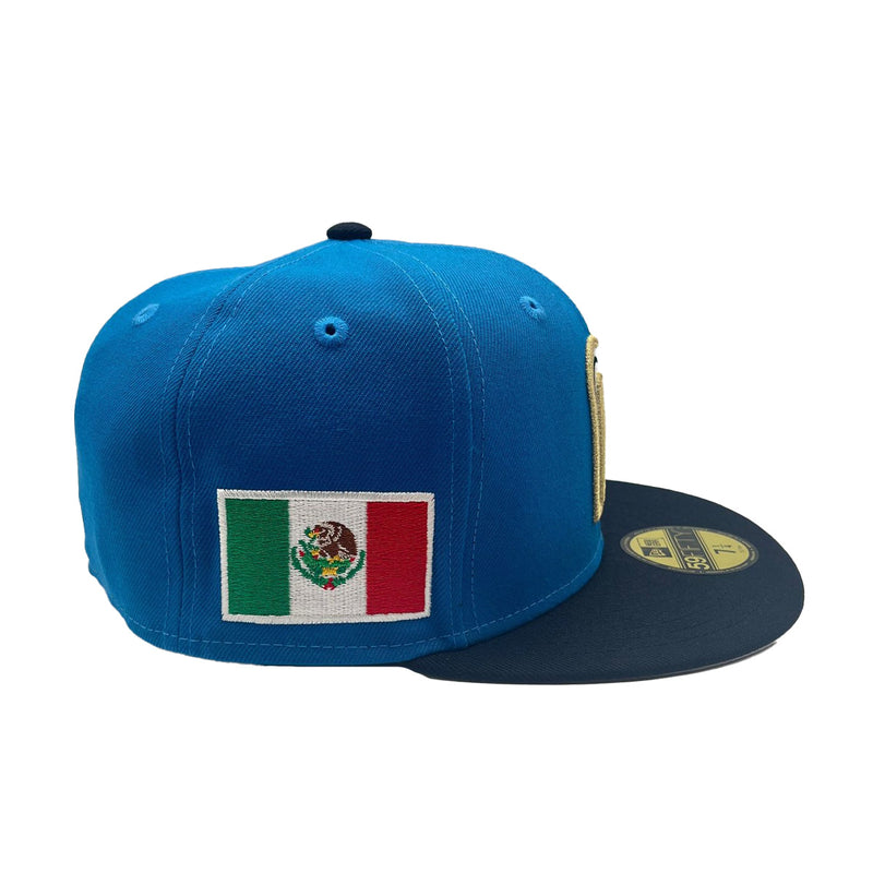 New Era Mens Mexico WBC World Baseball Classic 59Fifty Fitted Hat 70774841  Cardinal Blue/Navy, Grey Undervisor