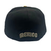 New Era Mens Mexico WBC World Baseball Classic 59Fifty Fitted Hat 70774842 Black, Metallic Gold Undervisor