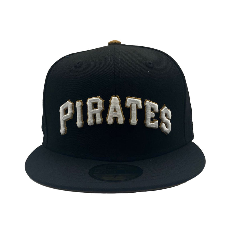 New Era Mens MLB Pittsburgh Pirates 21 Clemente RC 59Fifty Fitted Hat 70776279 Black, Old Gold Undervisor