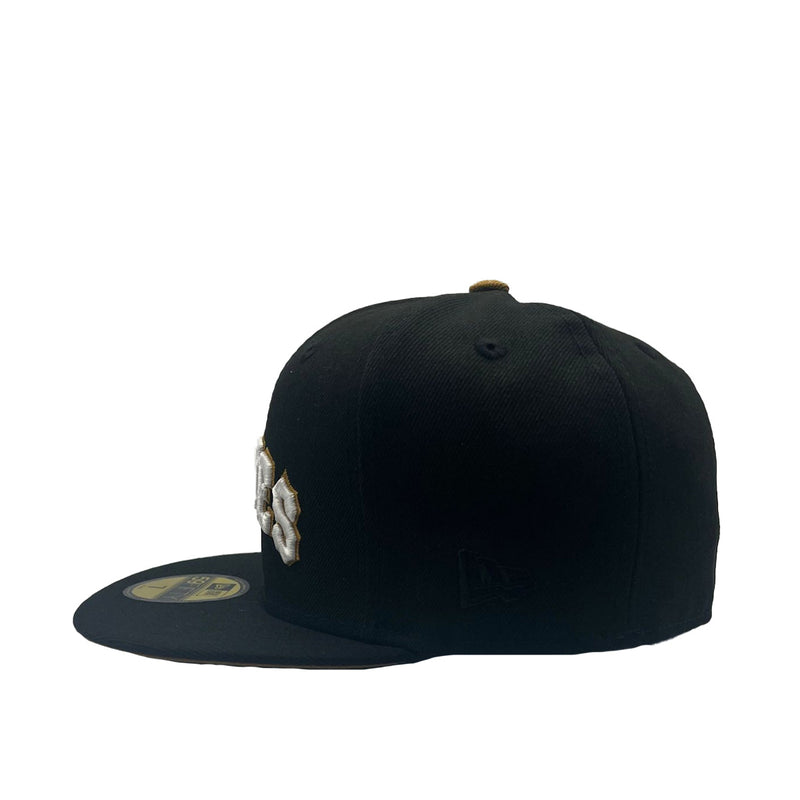 New Era Mens MLB Pittsburgh Pirates 21 Clemente RC 59Fifty Fitted Hat 70776279 Black, Old Gold Undervisor