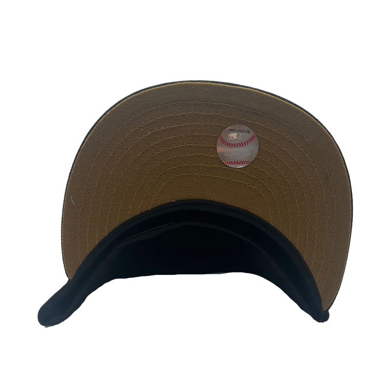 New Era Mens MLB Pittsburgh Pirates 21 Clemente RC 59Fifty Fitted Hat 70776279 Black, Old Gold Undervisor