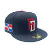 New Era Mens Dominican Republic WBC World Baseball Classic 59Fifty Fitted Hat 70776300 Navy/Scarlet, Grey Undervisor