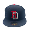 New Era Mens Dominican Republic WBC World Baseball Classic 59Fifty Fitted Hat 70776300 Navy/Scarlet, Grey Undervisor