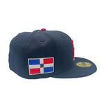 New Era Mens Dominican Republic WBC World Baseball Classic 59Fifty Fitted Hat 70776300 Navy/Scarlet, Grey Undervisor
