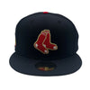 New Era Mens MLB Boston Red Sox World Series 2004 59Fifty Fitted Hat 70776326 Navy/Scarlet, Grey Undervisor