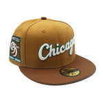 New Era Mens MLB Chicago White Sox 95 Years 1901-1995 59Fifty Fitted Hat 70794075 Panama Toast, Grey Undervisor