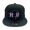 New Era Mens MLB Houston Astros Apollo 11 59Fifty Fitted Hat 70794078 Black, Red Undervisor
