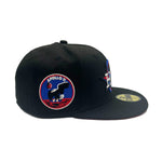 New Era Mens MLB Houston Astros Apollo 11 59Fifty Fitted Hat 70794078 Black, Red Undervisor
