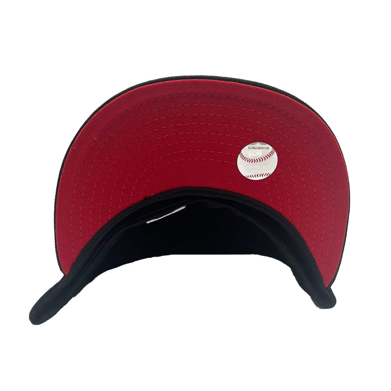 New Era Mens MLB Houston Astros Apollo 11 59Fifty Fitted Hat 70794078 Black, Red Undervisor