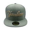 New Era Mens MLB New York Yankees Retro Script 49 World Series 59Fifty Fitted Hat 70799402 Everest, Grey Undervisor