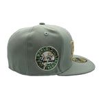New Era Mens MLB New York Yankees Retro Script 49 World Series 59Fifty Fitted Hat 70799402 Everest, Grey Undervisor