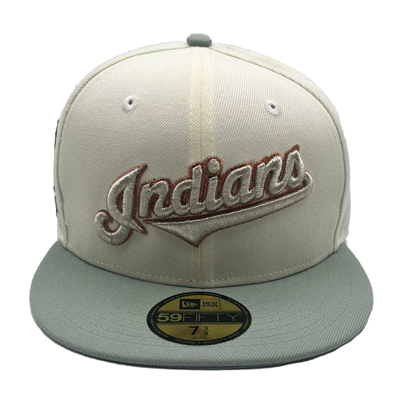 New Era Unisex MLB Cleveland Indians Inaugural Jacobs Field Season 1994 Side Patch 59Fifty Fitted Hat 70799422 Chrome Everest, Grey Undervisor