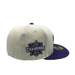 New Era Mens MLB Arizona Diamondbacks World Champions 20th Anniversary 59Fifty Fitted Hat 70802235 Chrome Deep, Lavender Undervisor