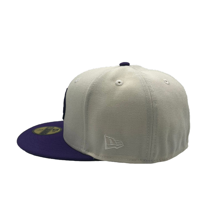 New Era Mens MLB Arizona Diamondbacks World Champions 20th Anniversary 59Fifty Fitted Hat 70802235 Chrome Deep, Lavender Undervisor