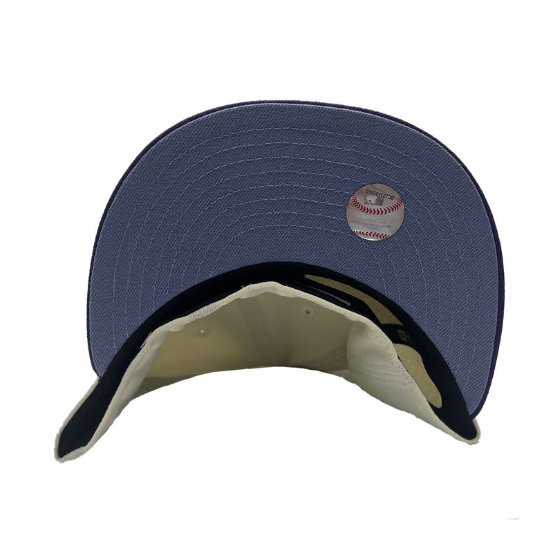 New Era Mens MLB Arizona Diamondbacks World Champions 20th Anniversary 59Fifty Fitted Hat 70802235 Chrome Deep, Lavender Undervisor