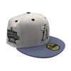 New Era Unisex MLB Arizona Diamondbacks 2002 World Champions 20th Anniversary 59Fifty Fitted Hat 70802240 White/Lavender, Grey Undervisor