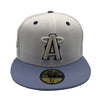 New Era Mens MLB Arizona Diamondbacks 2002 World Champions 20th Anniversary 59Fifty Fitted Hat 70802240 White/Lavender, Lavender Undervisor