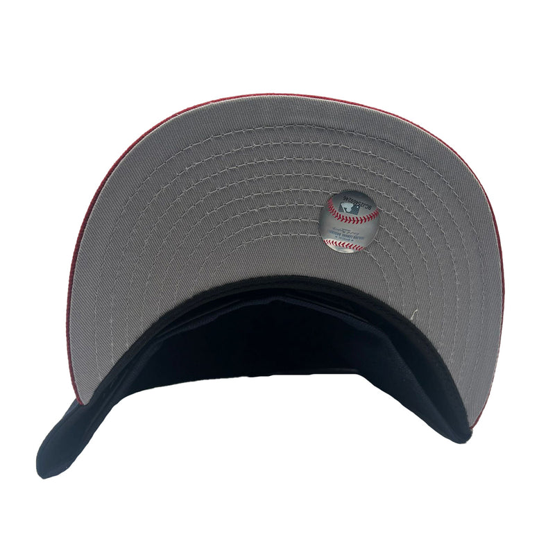 New Era Mens MLB Houston Astros 2005 World Series 59Fifty Fitted Hat 70802391 Night Shift Navy/Red, Grey Undervisor