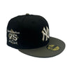 New Era Unisex MLB New York Yankees 1923-1998 Yankee Stadium 75 59Fifty Fitted Hat 70802629 Black/Olive, Grey Undervisor