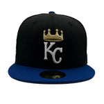 New Era Unisex MLB Kansas City Royals 2012 All Star Game 59Fifty Fitted Hat 70816482 Black/Royal Blue, Grey Undervisor