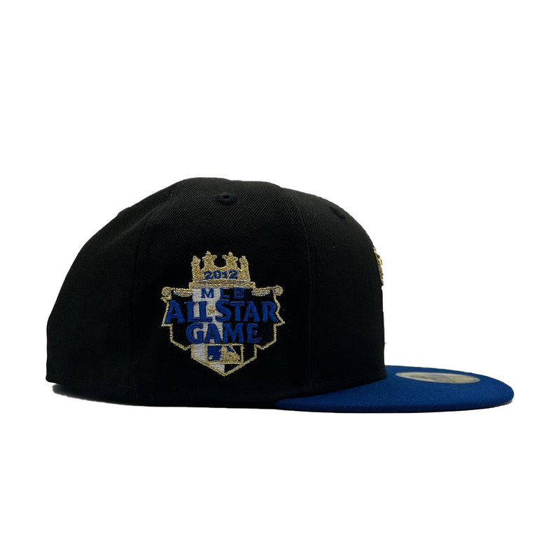 New Era Mens MLB Kansas City Royals 2012 All Star Game 59Fifty Fitted Hat 70816482 Black/Royal Blue, Grey Undervisor