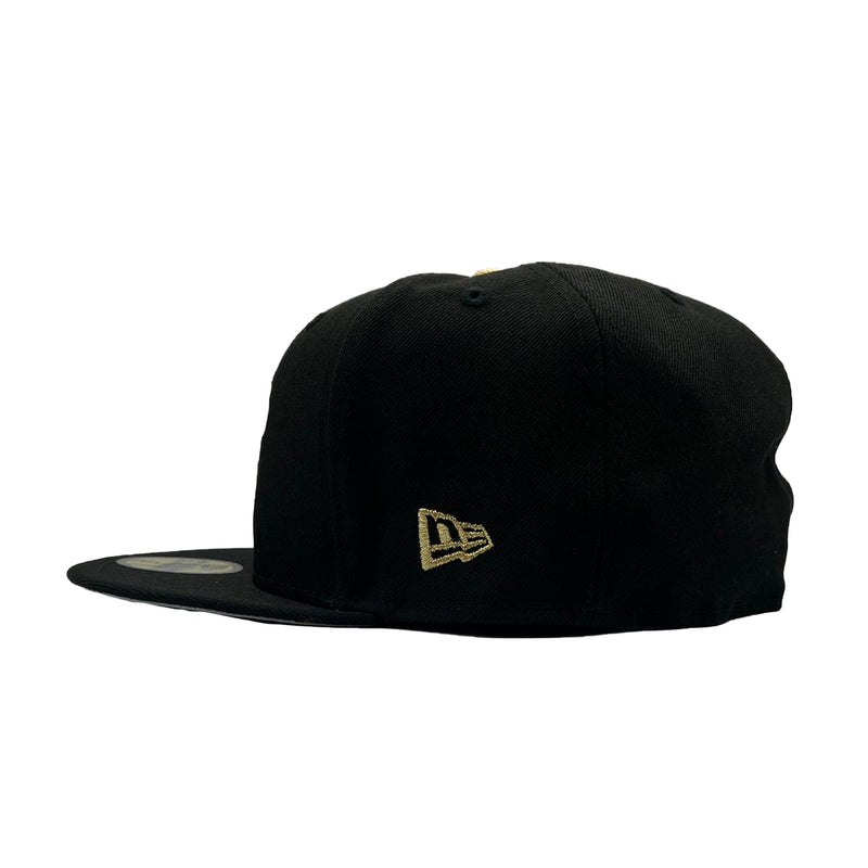 New Era Mens MLB Kansas City Royals 40th Anniversary 1969-2009 59Fifty Fitted Hat 70816486 Black/Metallic Gold, Grey Undervisor