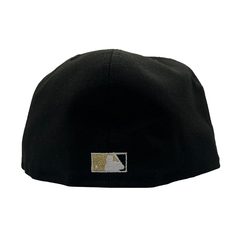 New Era Mens MLB Kansas City Royals 40th Anniversary 1969-2009 59Fifty Fitted Hat 70816486 Black/Metallic Gold, Grey Undervisor