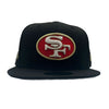 New Era Mens NFL San Francisco 49ers 60 Seasons 1946-2006 9Fifty Snapback Hat 70816501 Black, Grey Undervisor