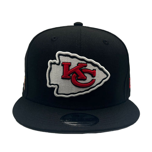 New Era Unisex NFL Kansas City Chiefs LIVII Super Bowl 9Fifty Snapback Hat 70816503 Black, Grey Undervisor