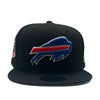 New Era Mens NFL Buffalo Bills 50 Years 1960-2009 9Fifty Snapback Hat 70816511 Black, Grey Undervisor