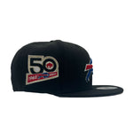New Era Mens NFL Buffalo Bills 50 Years 1960-2009 9Fifty Snapback Hat 70816511 Black, Grey Undervisor