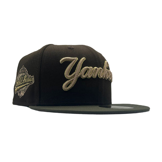 New Era Mens MLB New York Yankees 1996 World Series 59Fifty Fitted Hat 70818195 Walnut/Olive, Grey Undervisor