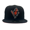 New Era Mens MLB Baltimore Orioles 50 Years 1954-2004 59Fifty Fitted Hat 70818198 Black, Orange Undervisor