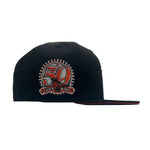 New Era Mens MLB Baltimore Orioles 50 Years 1954-2004 59Fifty Fitted Hat 70818198 Black, Orange Undervisor