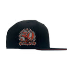 New Era Unisex MLB Baltimore Orioles 50 Years 1954-2004 59Fifty Fitted Hat 70818198 Black, Orange Undervisor