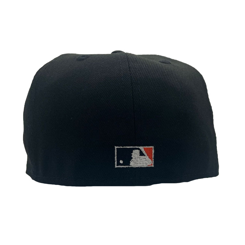New Era Mens MLB Baltimore Orioles 50 Years 1954-2004 59Fifty Fitted Hat 70818198 Black, Orange Undervisor