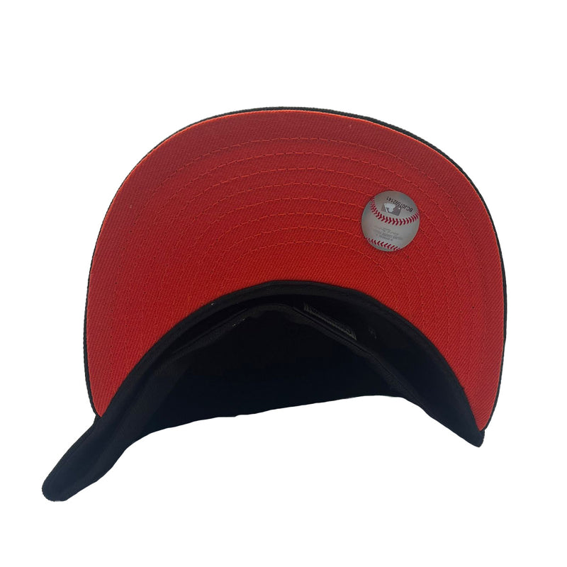 New Era Mens MLB Baltimore Orioles 50 Years 1954-2004 59Fifty Fitted Hat 70818198 Black, Orange Undervisor