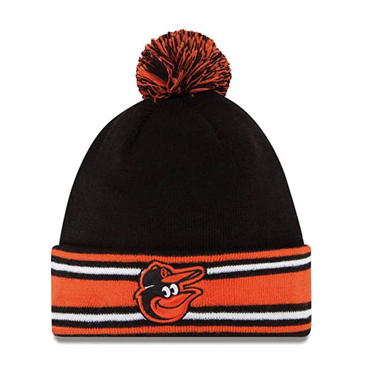 New Era Mens MLB Cincinnati Reds Pom Beanie AB087398813 Maroon/Orange