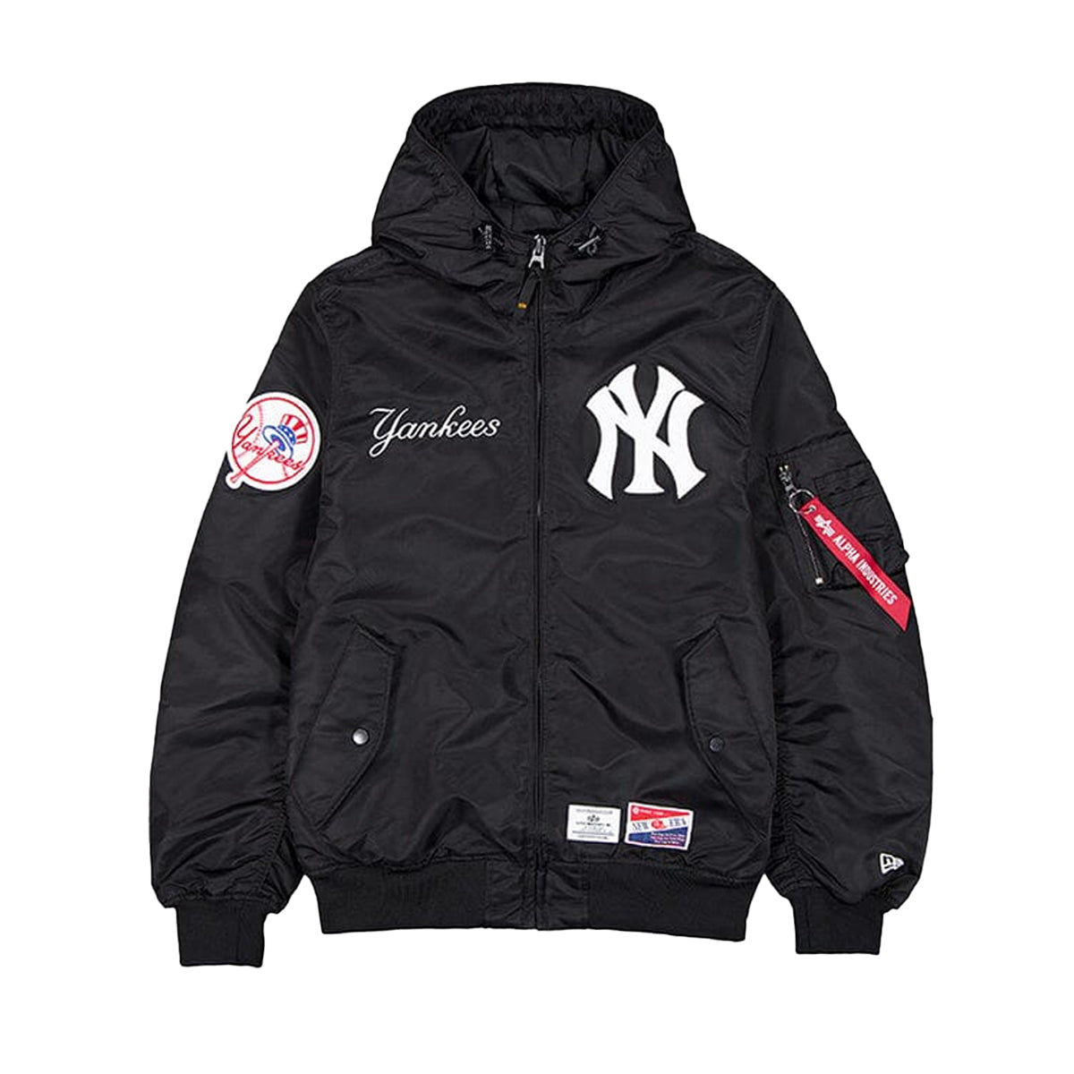 MLB エコファー バーシティジャケット NY (Black) Los Angeles Dodgers Black Bomber Jacket New Era X Alpha