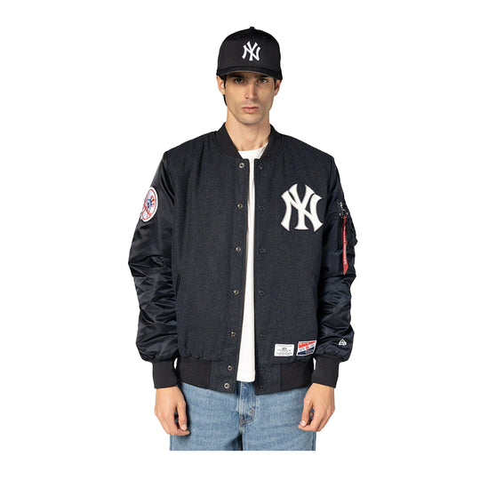 New Era Mens MLB New York Yankees Alpha Industries MA-1 Bomber Jacket E1368BC26-60564190 OTC Navy