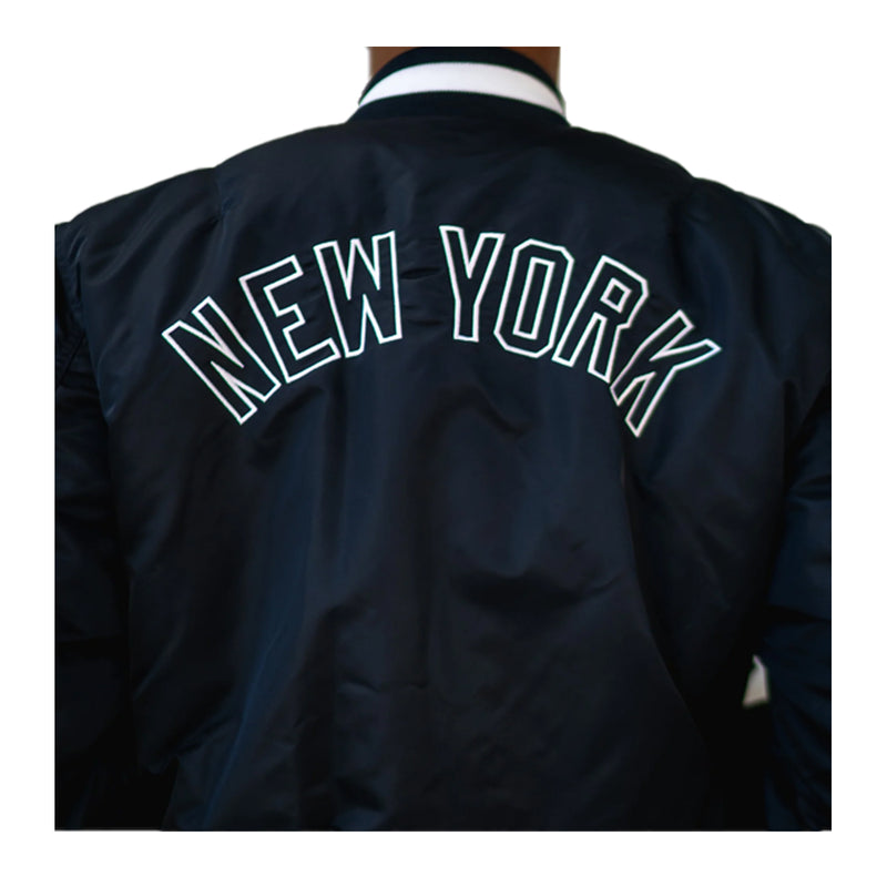 New Era Mens MLB New York Yankees Alpha Industries MA-1 Bomber Jacket X29961BN00-13026014 Navy