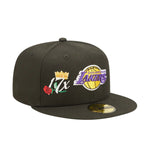 New Era Mens NBA Los Angeles Lakers Crown Champions 59Fifty Fitted Hat 60243475 Black