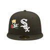 New Era Mens MLB Chicago White Sox Crown Champions 59Fifty Fitted Hat 60243491 Black, Grey Undervisor