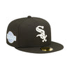 New Era Mens MLB Chicago White Sox Pop Sweat 59Fifty Fitted Hat 60243503 Black, Lavender Undervisor