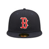 New Era Mens MLB Boston Red Sox Pop Sweat 59Fifty Fitted Hat 60243507 Navy, Pink Undervisor