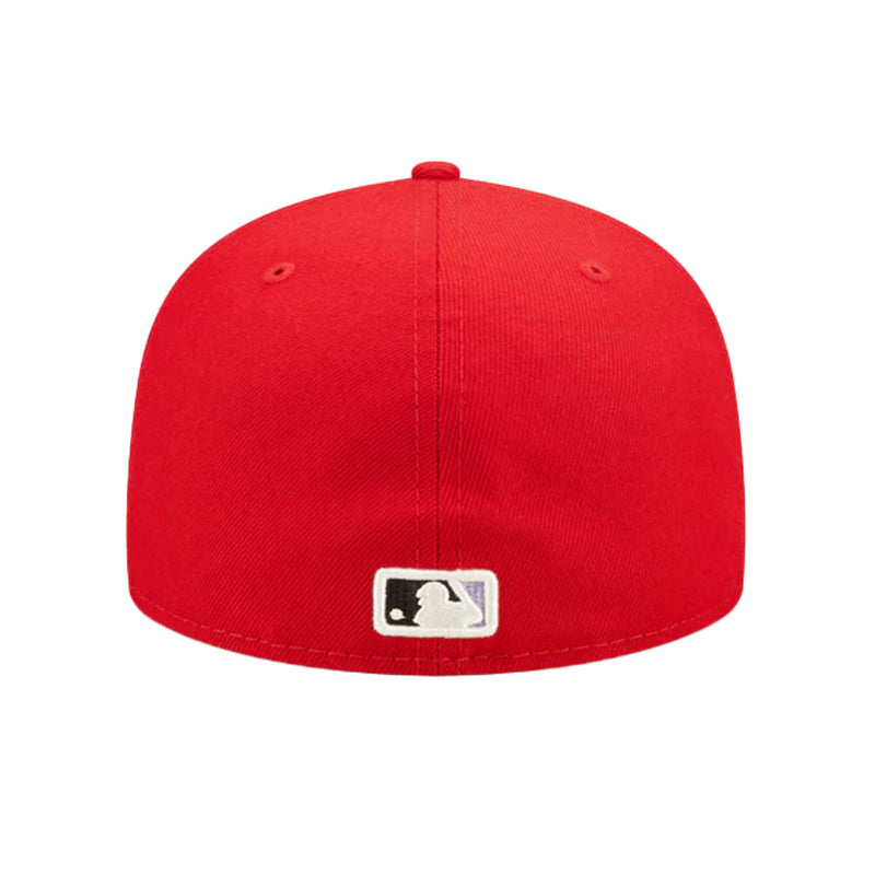 New Era Mens MLB Cincinnati Reds Pop Sweat 59Fifty Fitted Hat 60243516 Red, Lavender Undervisor