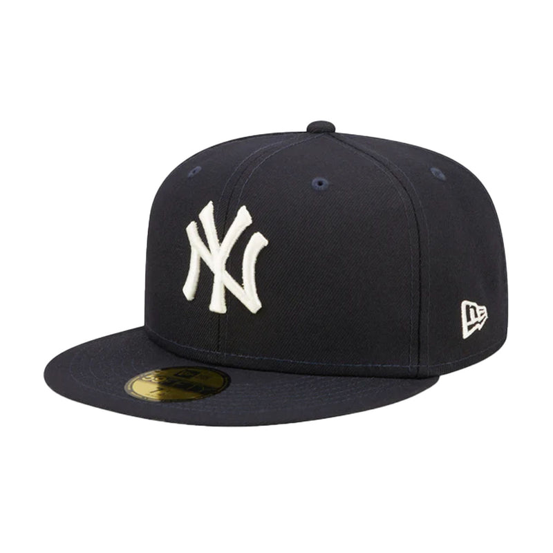 New Era Mens MLB New York Yankees Pop Sweat 59Fifty Fitted Hat 60243522 Navy, Pink Undervisor