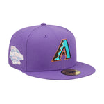 New Era Mens MLB Arizona Diamondbacks Pop Sweat 59Fifty Fitted Hat 60243528 Purple, Pink Undervisor