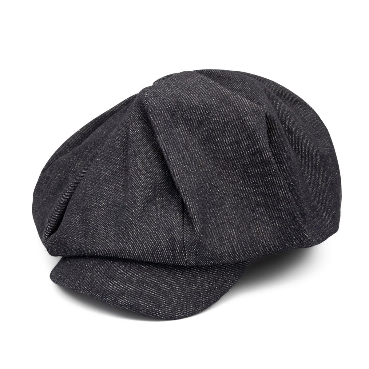 Nicholas Daley Mens Baker Newsboy Cap ND-AW24-BB2-CO-BK Black